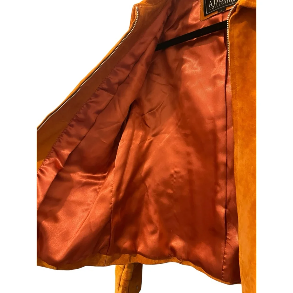 Vintage Adler Collection Leather Suede Burnt Orange Jacket Size Large Women's